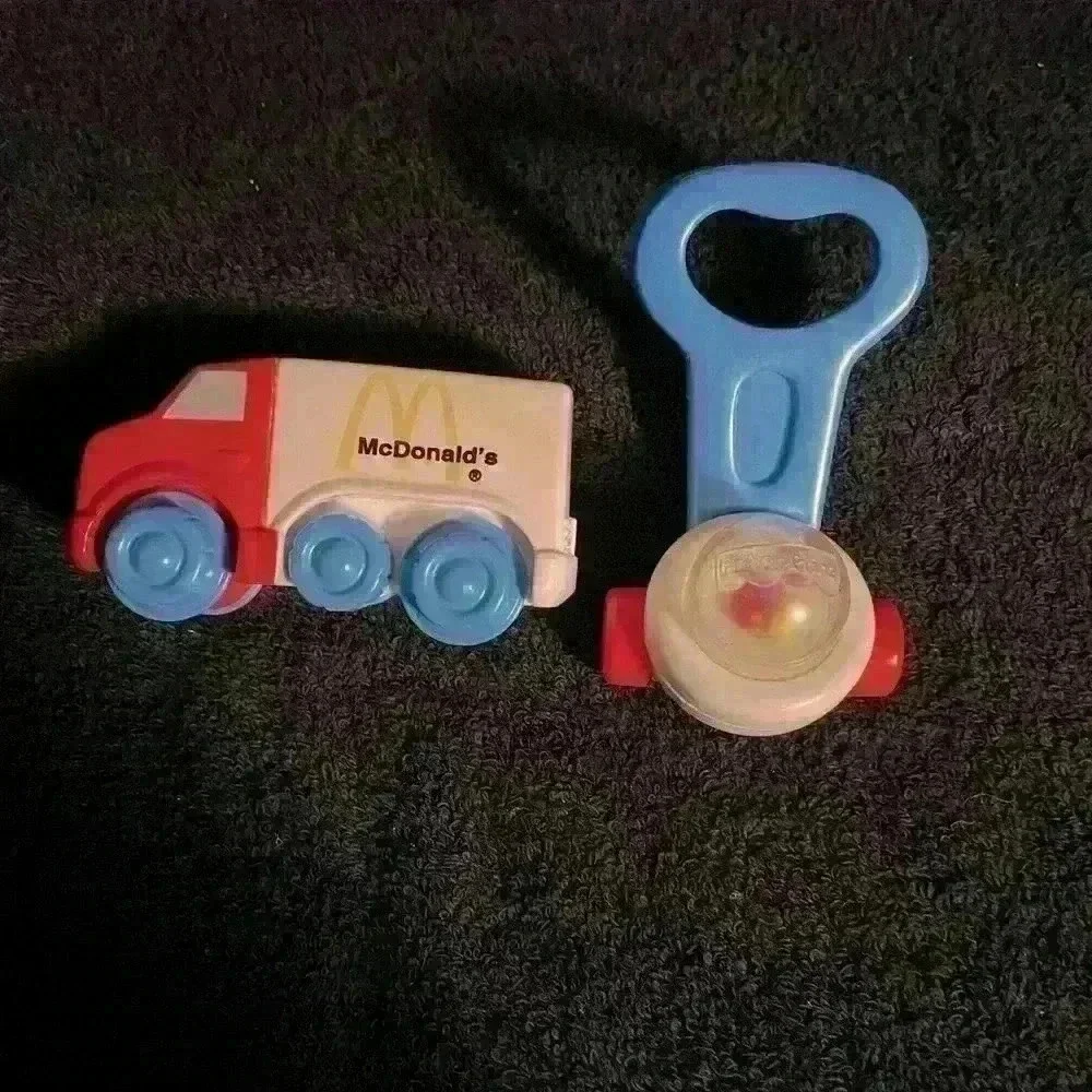 1996 Fisher Price McDonalds Toy Miniature Corn Popper & Fisher Price Toy Truck